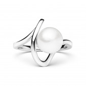 Inel cu perla naturala alba din argint DiAmanti SK20210R-W-G